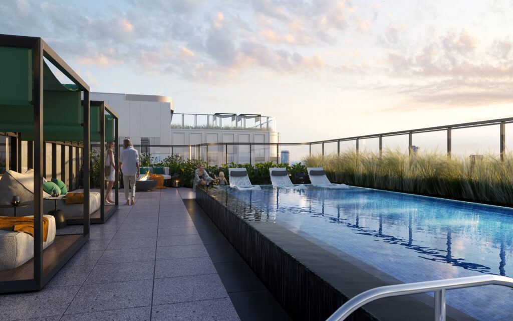 elm-ledbury toronto furnished apartments - pool view